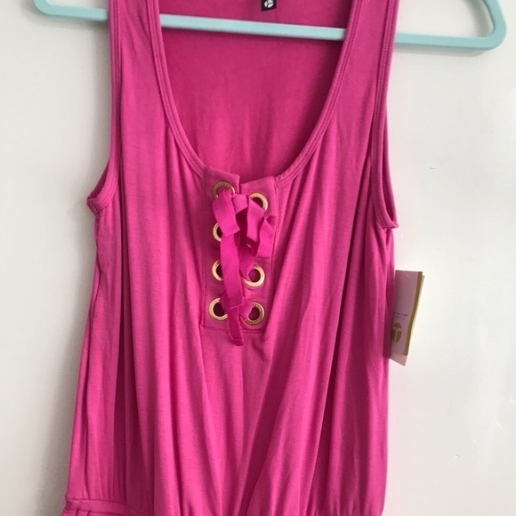 Trina Turk pink short romper sleeveless - Picture 3 of 5